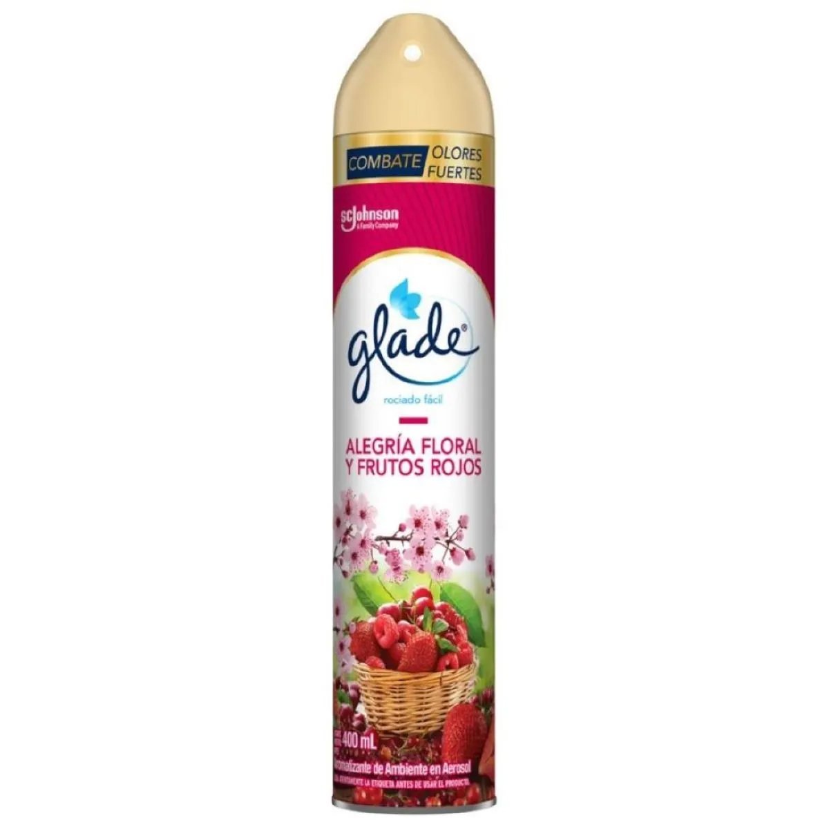 GLADE AEROSOL DELEITE FLORAL Y FRUTOS ROJO 400ML
