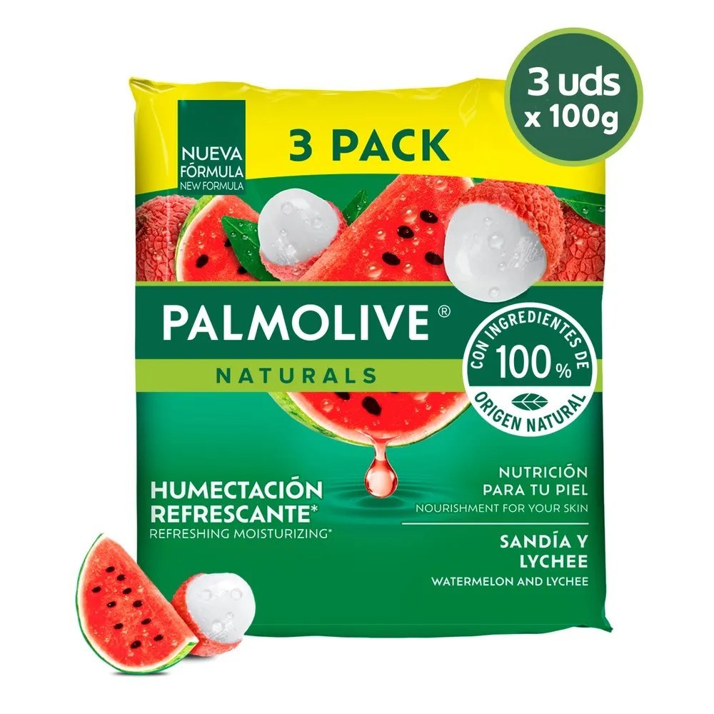 PALMOLIVE NATURALS JABON SANDIA Y LYCHEE 300 GR - 32