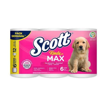 SCOTT PAPEL HIGIENICO RINDEMAX X 6 -