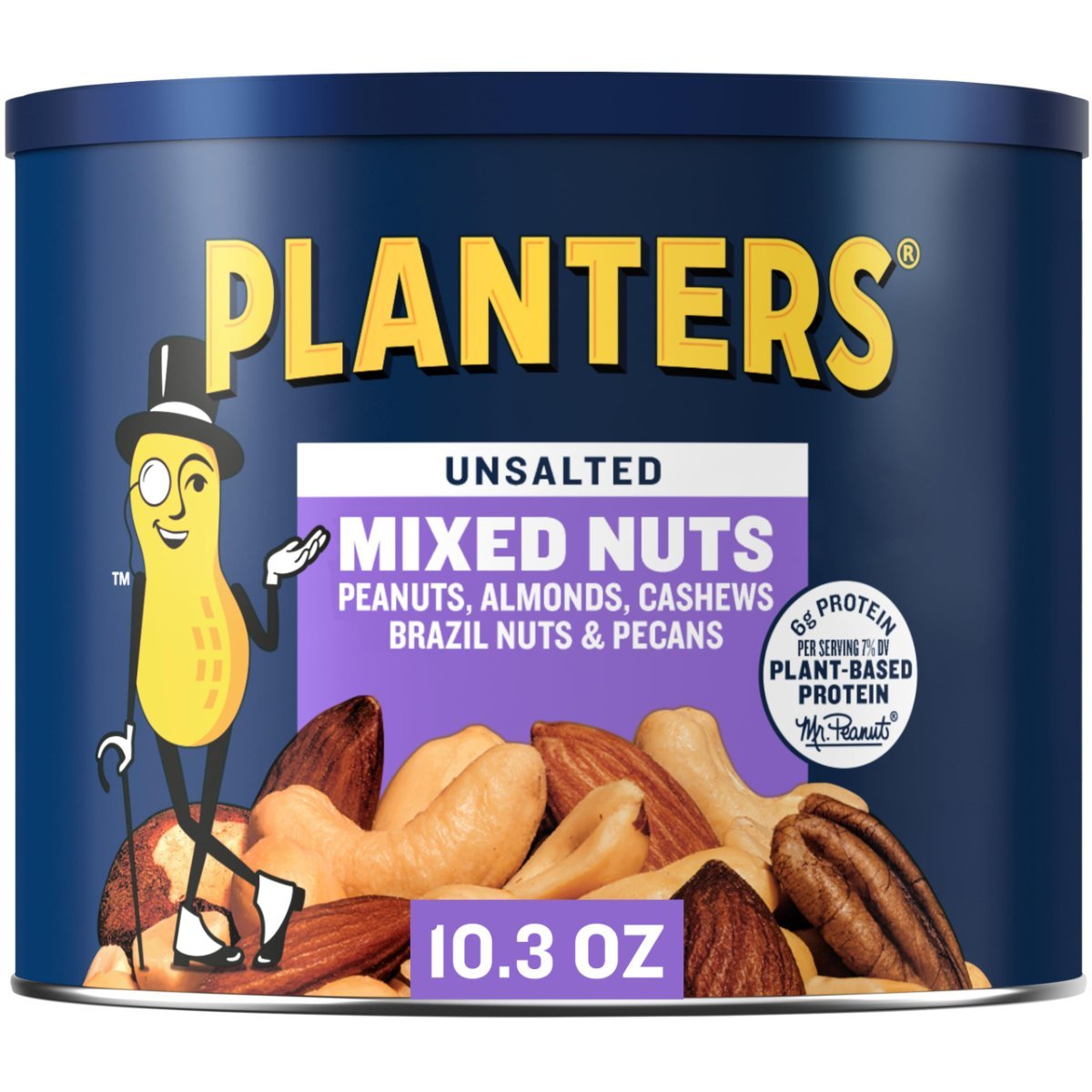 PLANTERS MIXED NUTS UNSALTED-10.3 oz