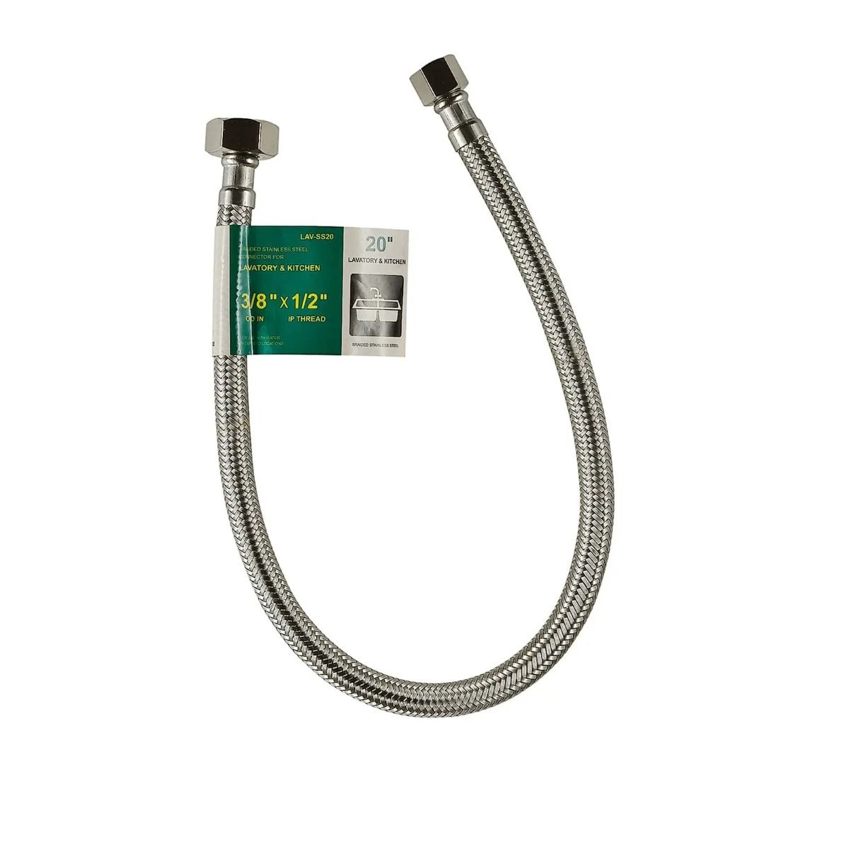 TUBO DE ABASTO DE 20 '' MANG INOX 1/2X3( LAV.SS20