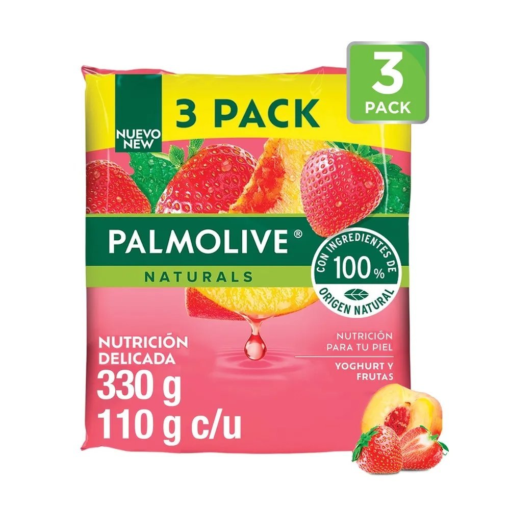 PALMOLIVE NATURALS JABON YOGHURT Y FRUTAS 3-PACK 300 GR