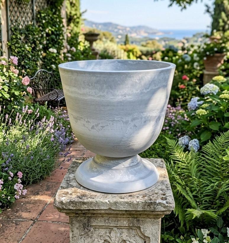 MACETERO GRIS COPA 38X39