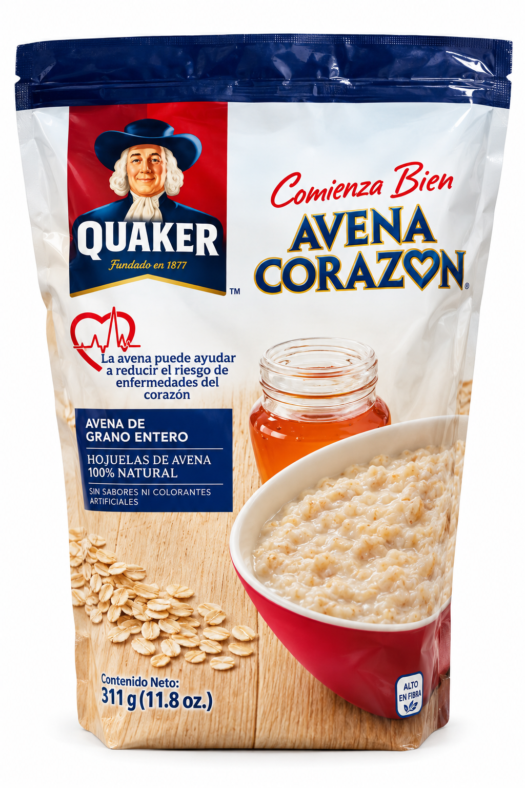 QUAKER AVENA DE GRANO ENTERO CON LINAZA DE 330 GRAMO