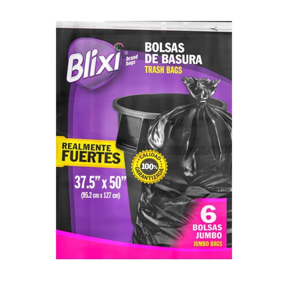 BOLSA NEGRA DE BASURA 37.5´´x50´´ jumbo