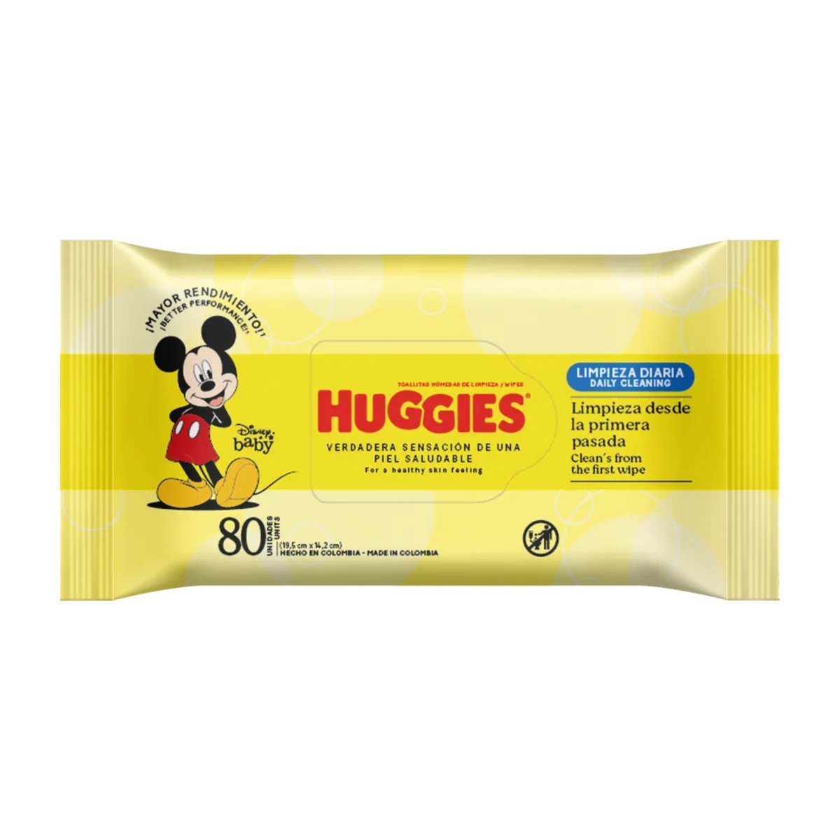 HUGGIES WIPES LIMPIEZA COTIDIANA X 80 - 80 UNID.