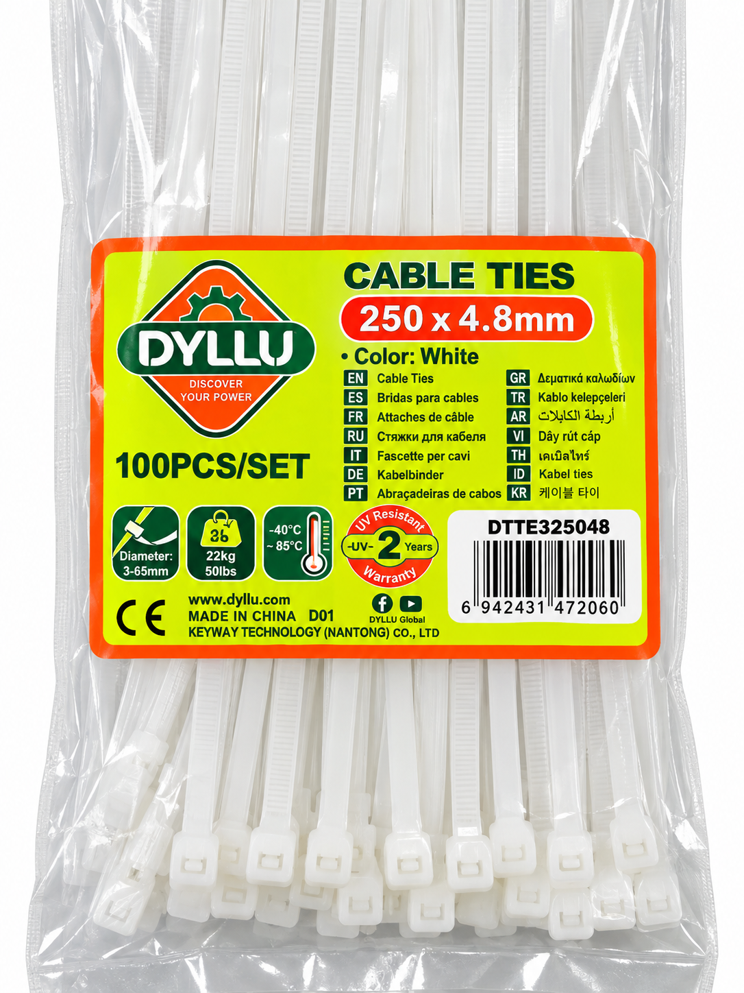 ZUNCHO PLASTICO BLANCO 10 100 UND