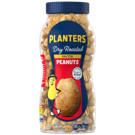 PLANTERS DRY ROASTED PEANUTS-16 oz