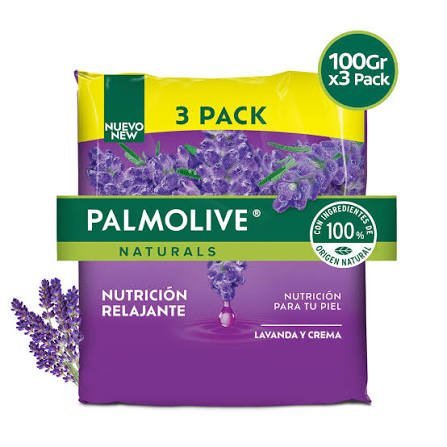 PALMOLIVE NATURALS JABON CREMA Y LAVANDA 300 GR - 32