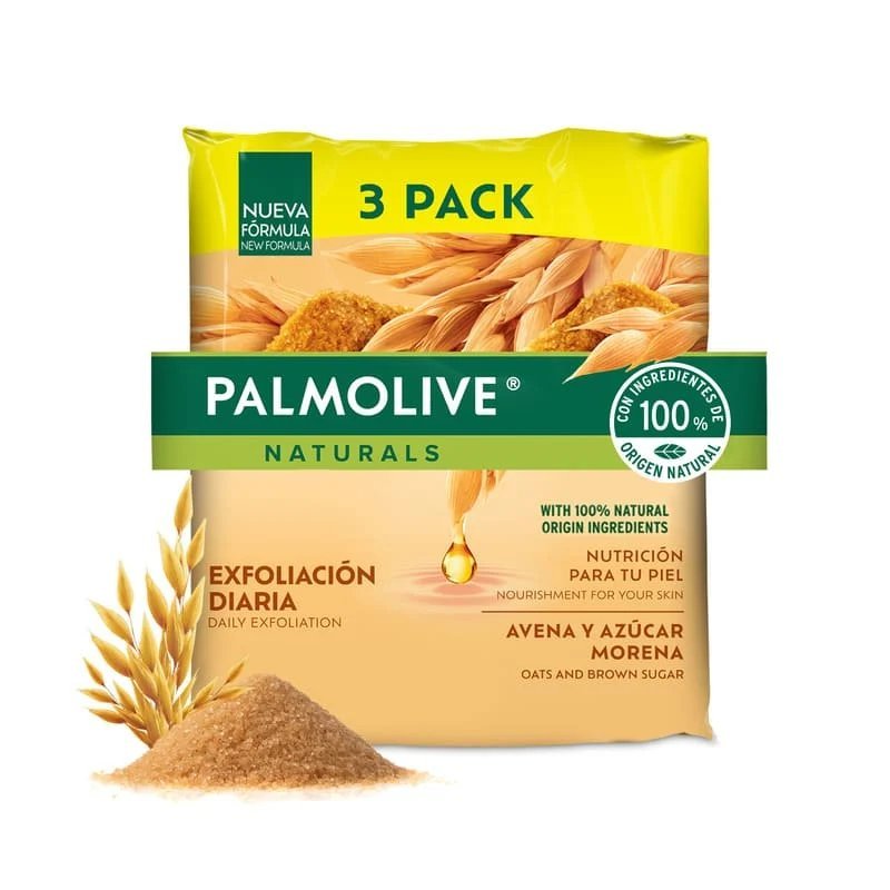 PALMOLIVE NATURAL JABON AVENA Y AZUCAR MORENA 300G