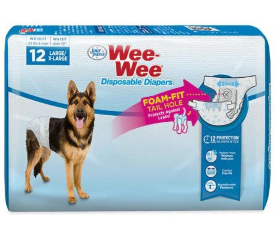 FOUR PAWS WEE WEE DISPOSABLE DIAPER L/XL