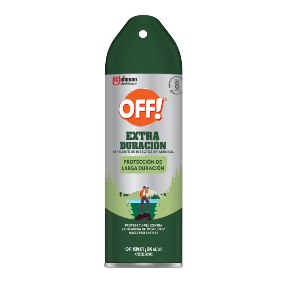 REPELENTE OFF EXTRA DURACION AEROSOL VERDE 170 GR