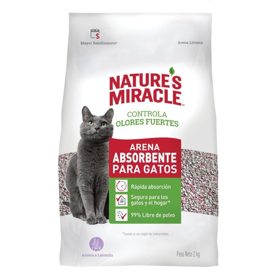 ARENA ABSORBENTE PARA GATOS OLOR LAVANDA NM-2KG