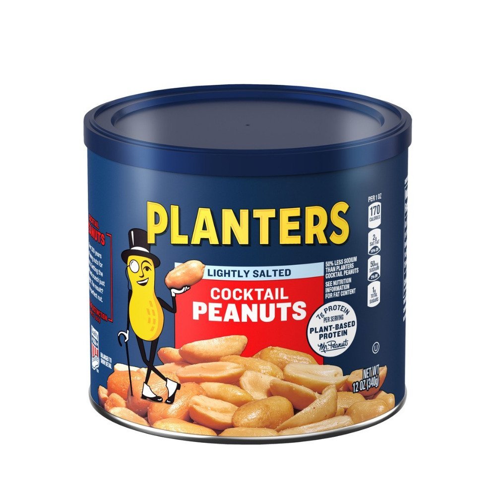 PLANTERS COCKTAIL PEANUTS LIGHTLY SALTED-12 oz