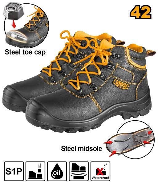 BOTAS NEGRAS PUNTA ACERO #42